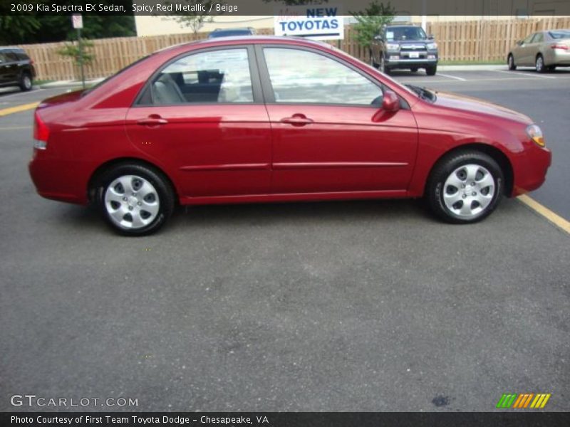 Spicy Red Metallic / Beige 2009 Kia Spectra EX Sedan