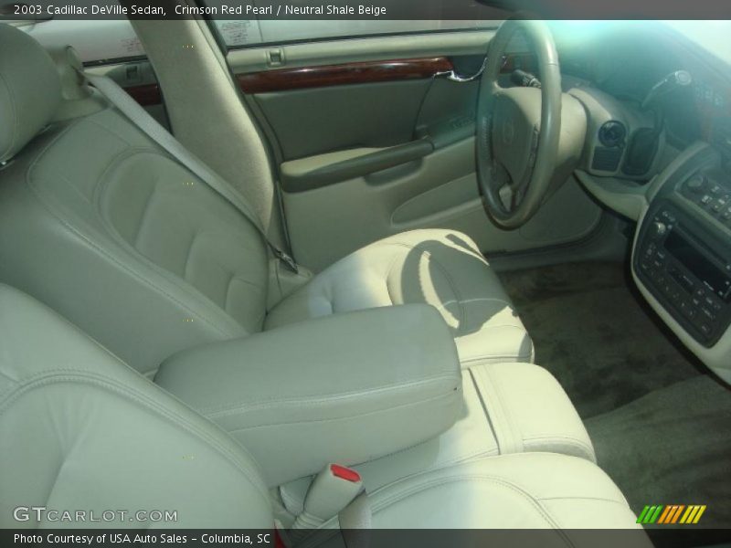 Crimson Red Pearl / Neutral Shale Beige 2003 Cadillac DeVille Sedan