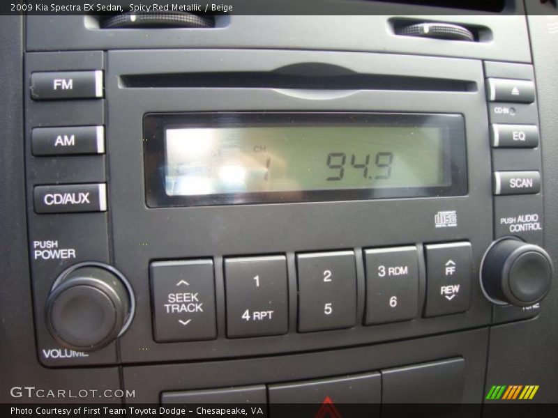 Spicy Red Metallic / Beige 2009 Kia Spectra EX Sedan