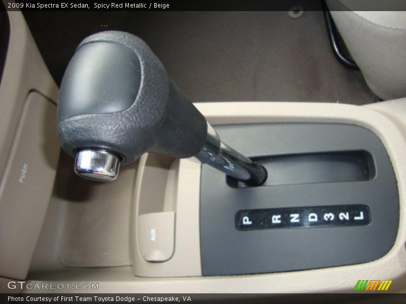 Spicy Red Metallic / Beige 2009 Kia Spectra EX Sedan