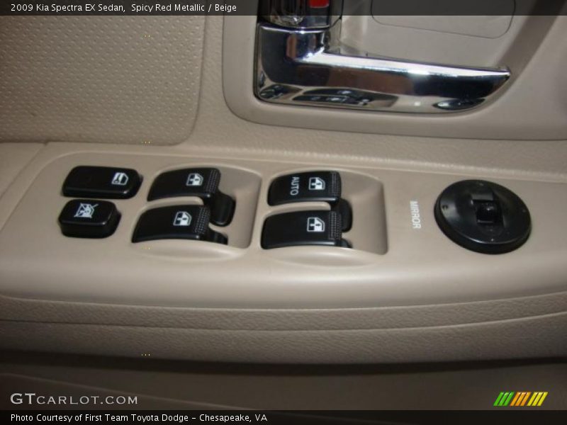 Spicy Red Metallic / Beige 2009 Kia Spectra EX Sedan