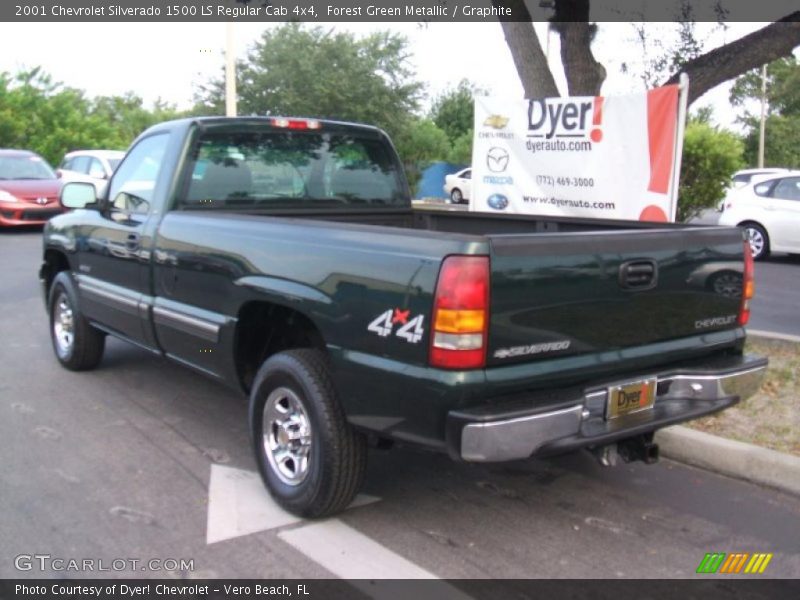 Forest Green Metallic / Graphite 2001 Chevrolet Silverado 1500 LS Regular Cab 4x4