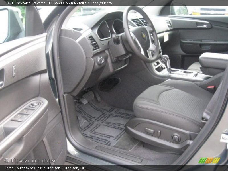 Steel Green Metallic / Ebony/Ebony 2011 Chevrolet Traverse LT
