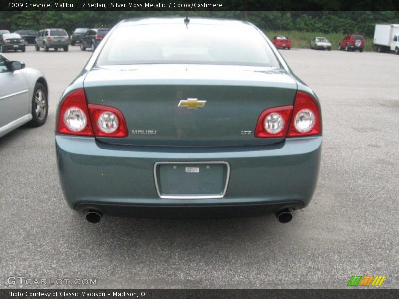 Silver Moss Metallic / Cocoa/Cashmere 2009 Chevrolet Malibu LTZ Sedan