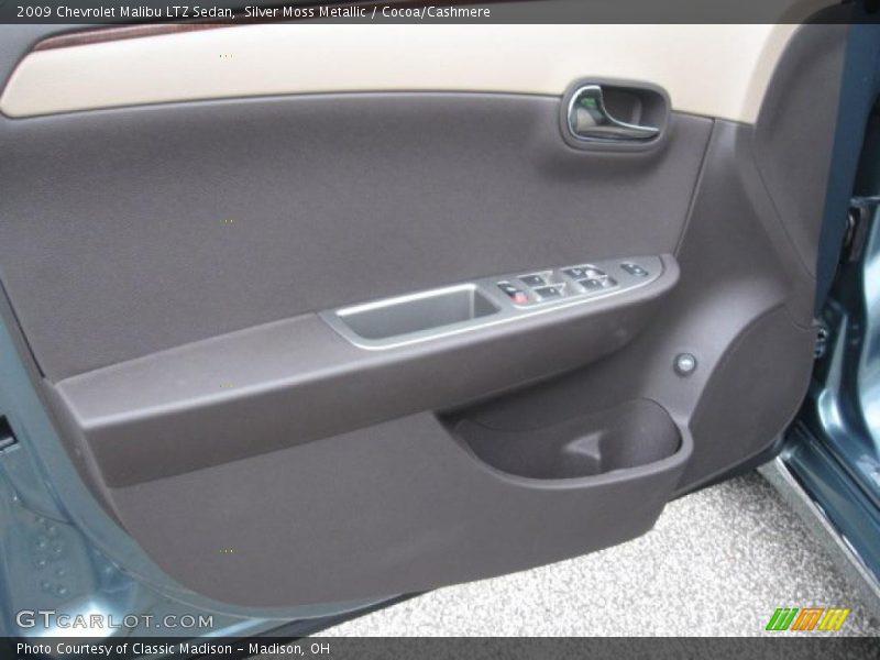 Silver Moss Metallic / Cocoa/Cashmere 2009 Chevrolet Malibu LTZ Sedan