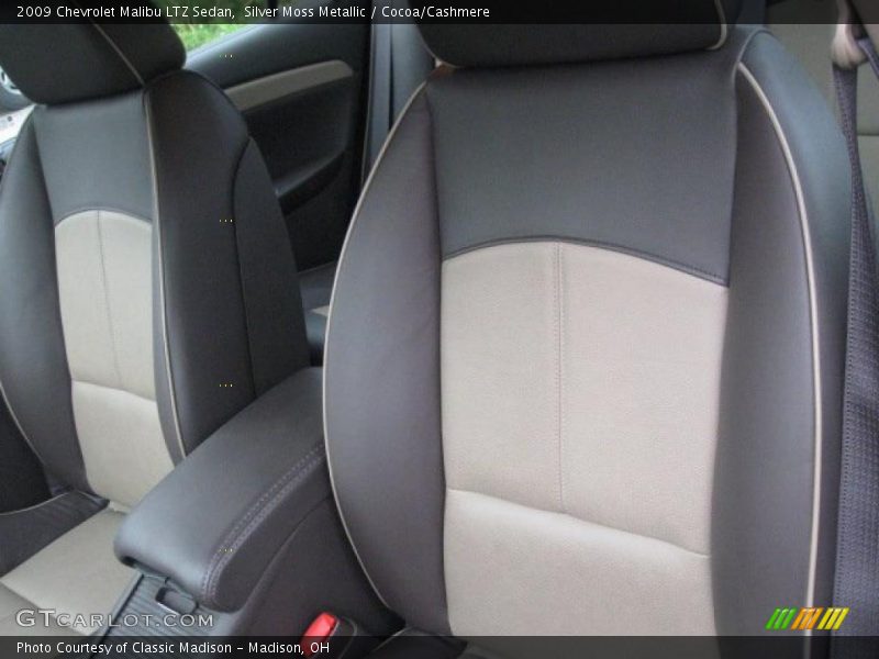 Silver Moss Metallic / Cocoa/Cashmere 2009 Chevrolet Malibu LTZ Sedan
