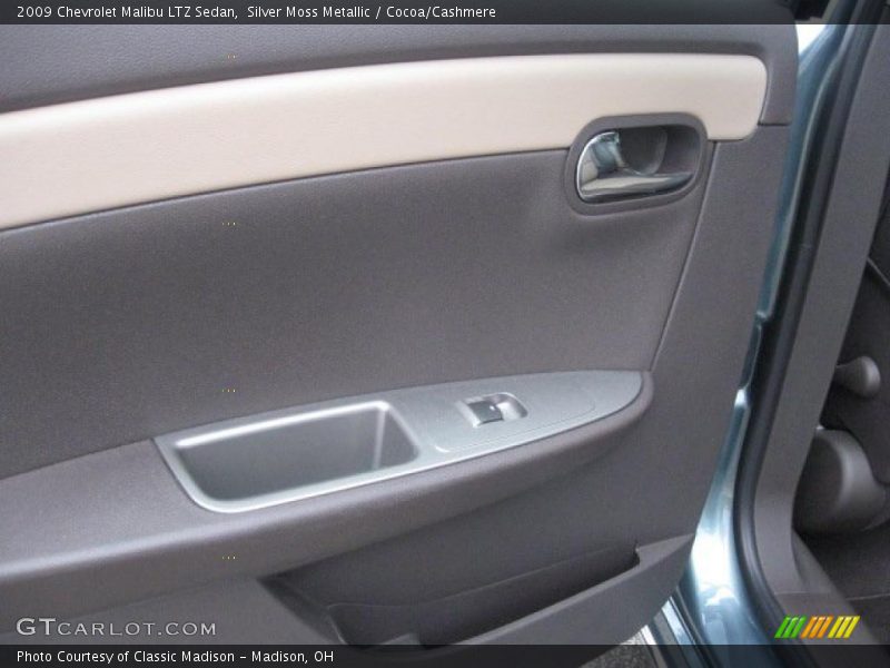 Silver Moss Metallic / Cocoa/Cashmere 2009 Chevrolet Malibu LTZ Sedan