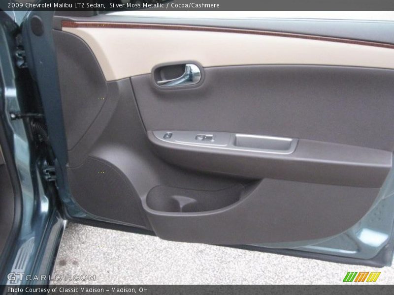 Silver Moss Metallic / Cocoa/Cashmere 2009 Chevrolet Malibu LTZ Sedan