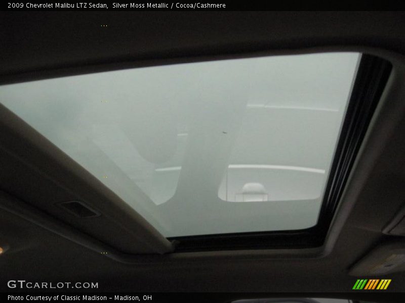 Silver Moss Metallic / Cocoa/Cashmere 2009 Chevrolet Malibu LTZ Sedan