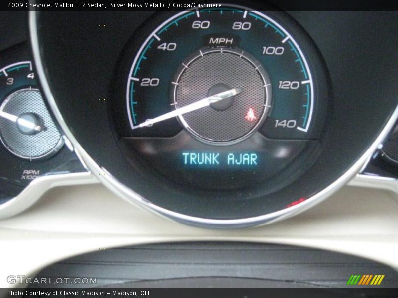 Silver Moss Metallic / Cocoa/Cashmere 2009 Chevrolet Malibu LTZ Sedan