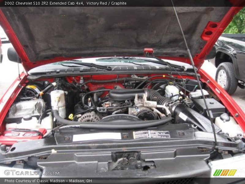 Victory Red / Graphite 2002 Chevrolet S10 ZR2 Extended Cab 4x4