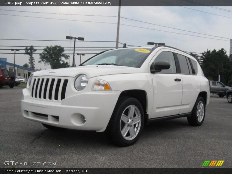 Stone White / Pastel Slate Gray 2007 Jeep Compass Sport 4x4