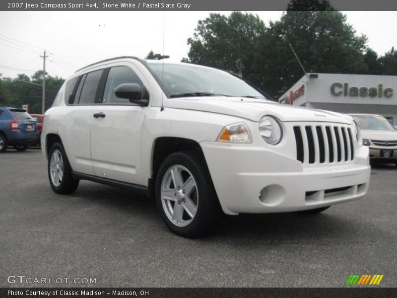 Stone White / Pastel Slate Gray 2007 Jeep Compass Sport 4x4