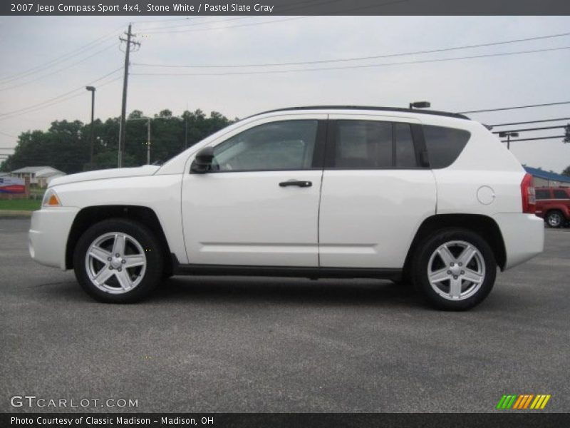 Stone White / Pastel Slate Gray 2007 Jeep Compass Sport 4x4