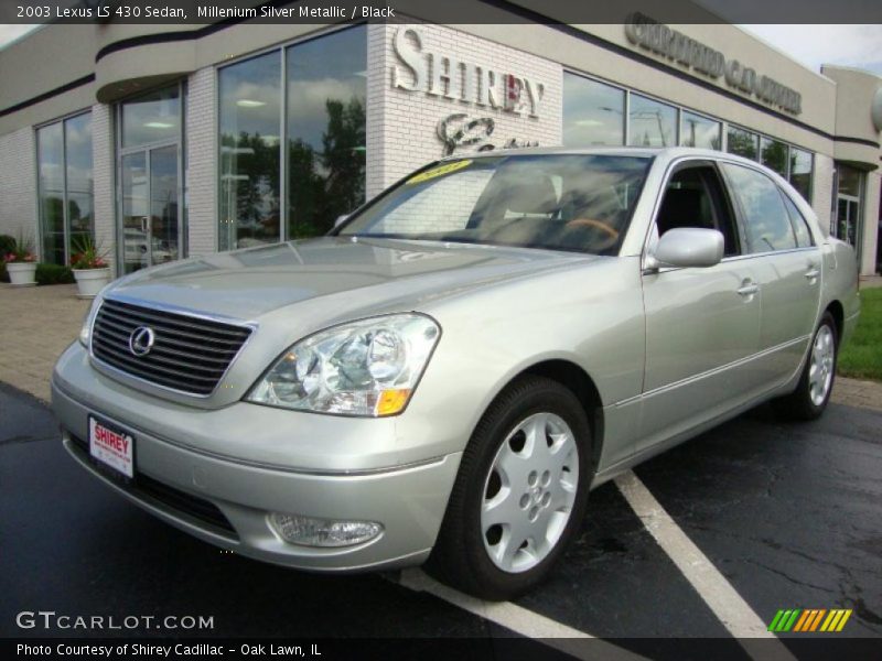 Millenium Silver Metallic / Black 2003 Lexus LS 430 Sedan