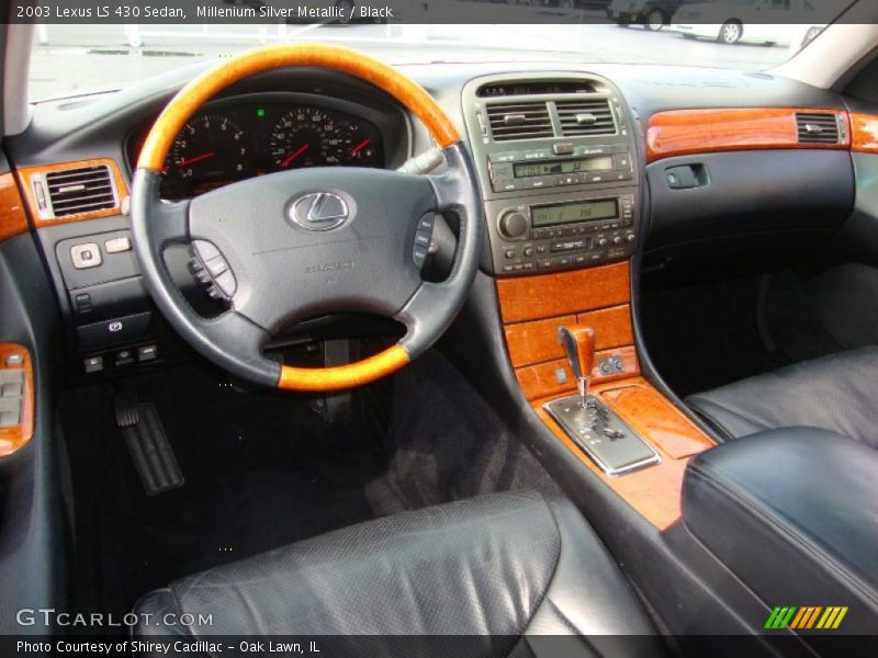 Millenium Silver Metallic / Black 2003 Lexus LS 430 Sedan