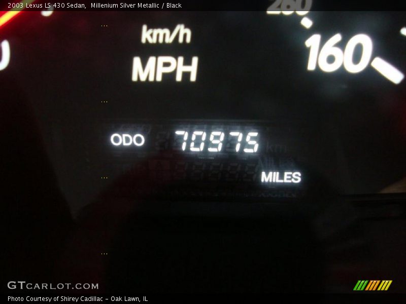 Millenium Silver Metallic / Black 2003 Lexus LS 430 Sedan