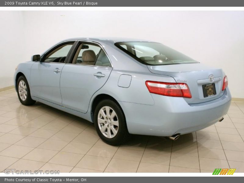 Sky Blue Pearl / Bisque 2009 Toyota Camry XLE V6