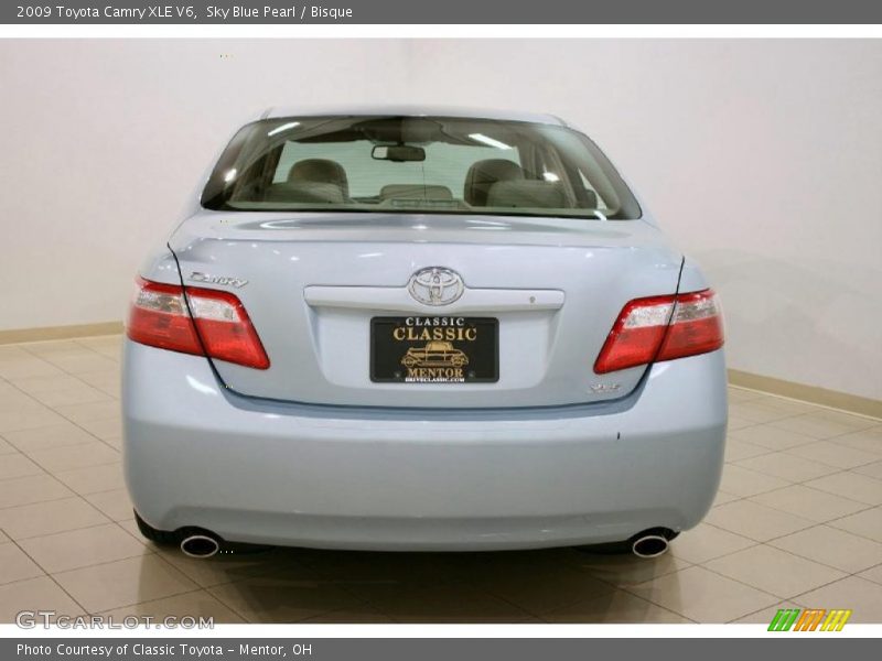 Sky Blue Pearl / Bisque 2009 Toyota Camry XLE V6