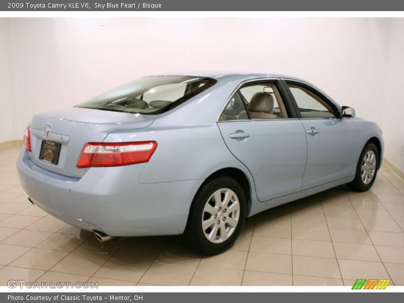 Sky Blue Pearl / Bisque 2009 Toyota Camry XLE V6