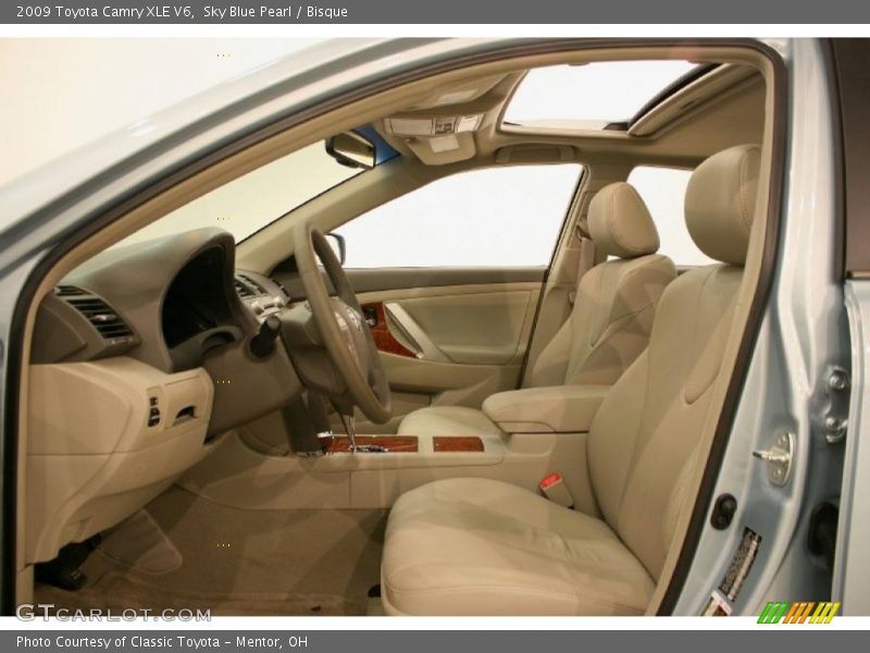 Sky Blue Pearl / Bisque 2009 Toyota Camry XLE V6