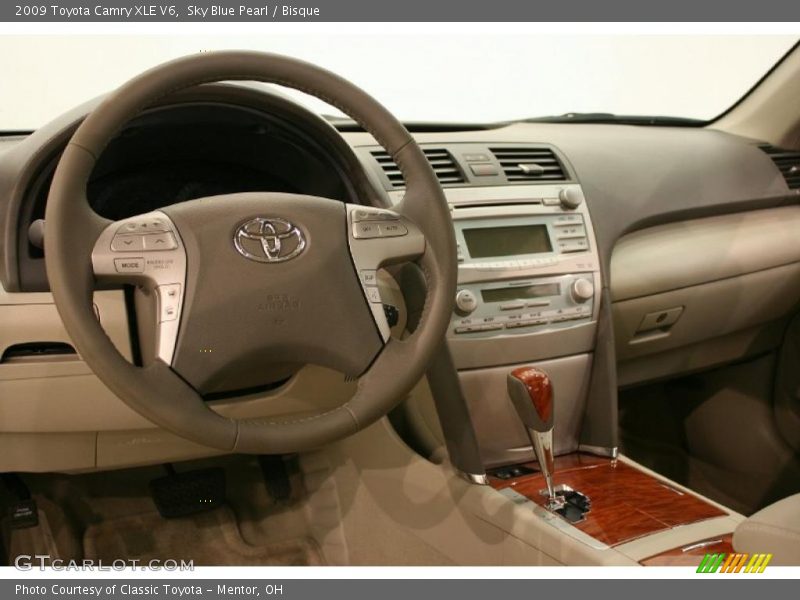 Sky Blue Pearl / Bisque 2009 Toyota Camry XLE V6