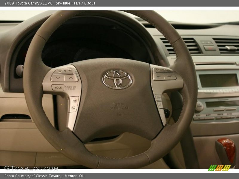 Sky Blue Pearl / Bisque 2009 Toyota Camry XLE V6