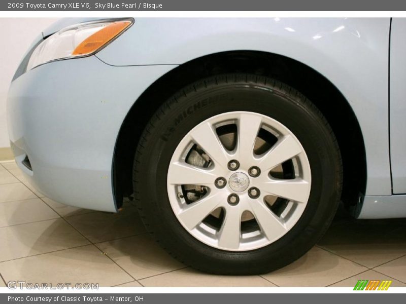 Sky Blue Pearl / Bisque 2009 Toyota Camry XLE V6