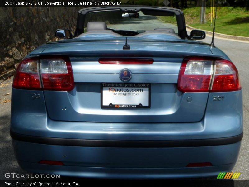 Ice Blue Metallic / Black/Gray 2007 Saab 9-3 2.0T Convertible