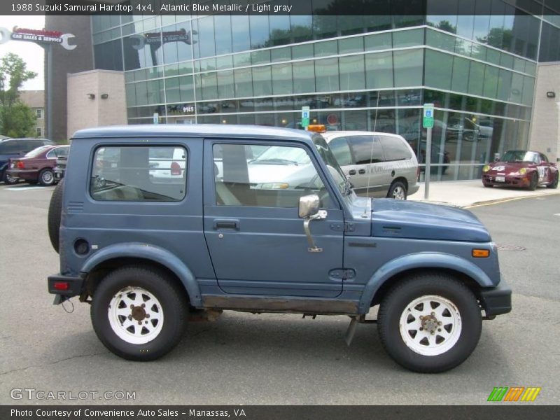 Atlantic Blue Metallic / Light gray 1988 Suzuki Samurai Hardtop 4x4