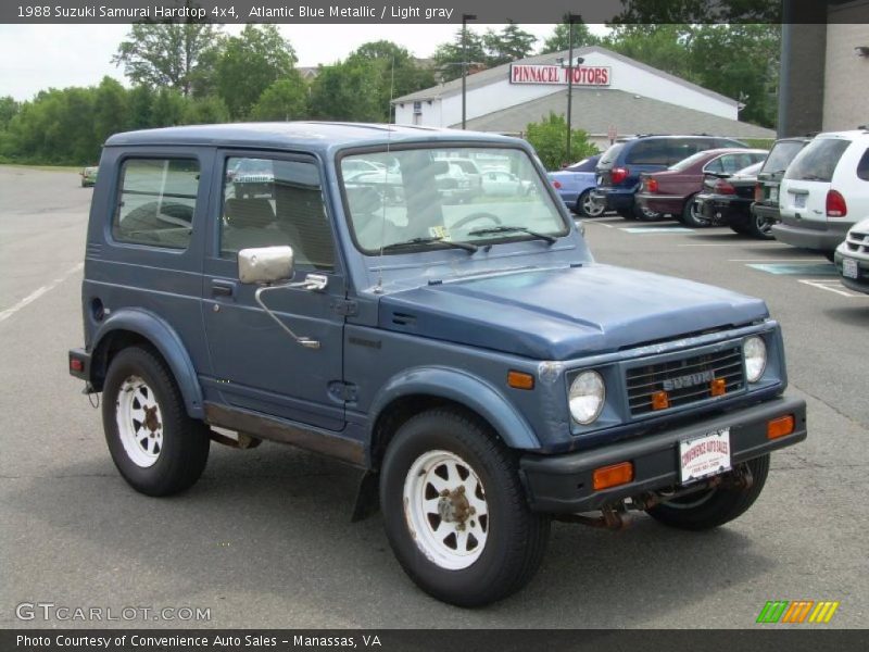 Atlantic Blue Metallic / Light gray 1988 Suzuki Samurai Hardtop 4x4