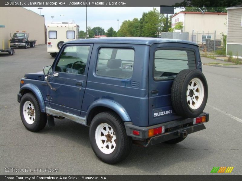 Atlantic Blue Metallic / Light gray 1988 Suzuki Samurai Hardtop 4x4