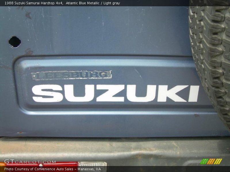 Atlantic Blue Metallic / Light gray 1988 Suzuki Samurai Hardtop 4x4