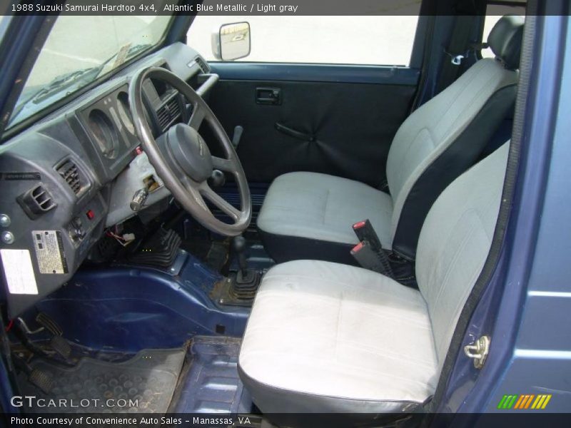 Atlantic Blue Metallic / Light gray 1988 Suzuki Samurai Hardtop 4x4