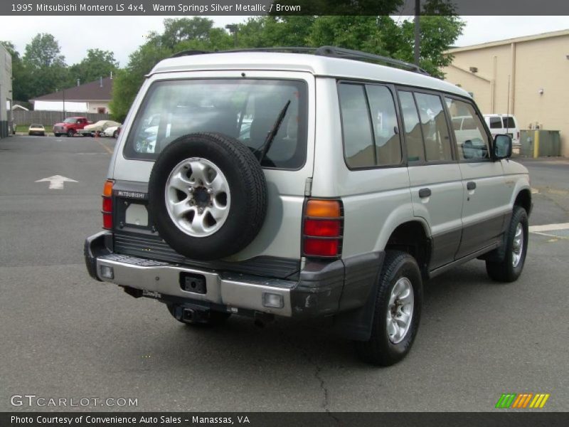 Warm Springs Silver Metallic / Brown 1995 Mitsubishi Montero LS 4x4