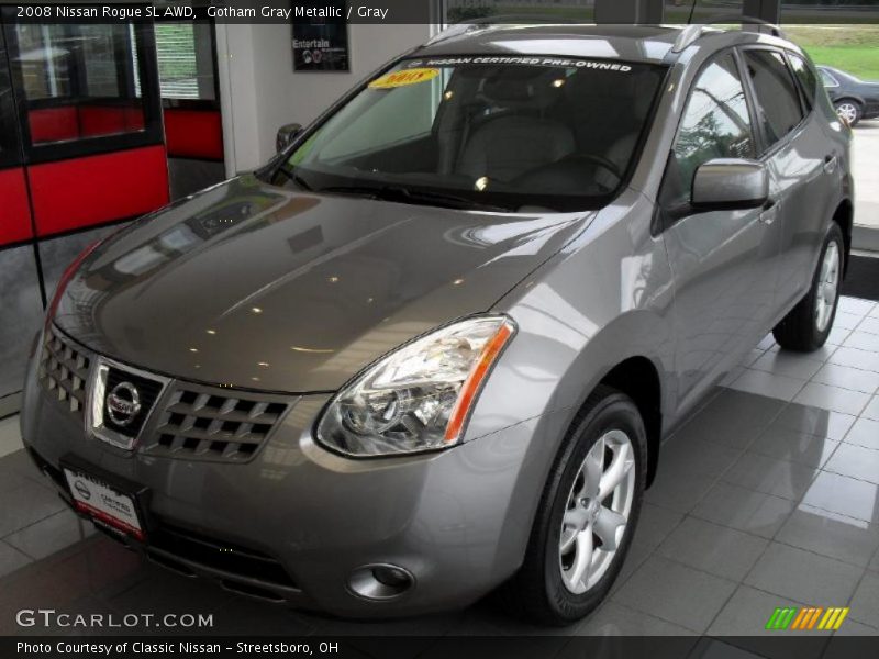 Gotham Gray Metallic / Gray 2008 Nissan Rogue SL AWD