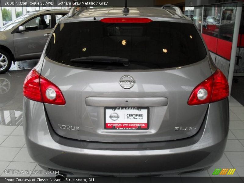 Gotham Gray Metallic / Gray 2008 Nissan Rogue SL AWD