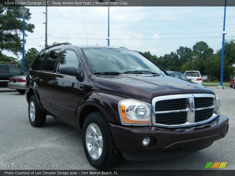 Deep Molten Red Pearl / Medium Slate Gray 2004 Dodge Durango SLT