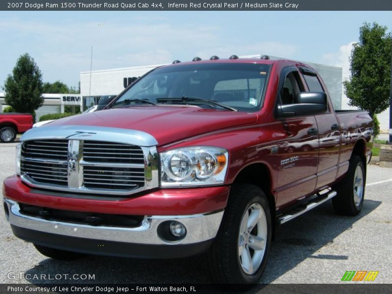 Inferno Red Crystal Pearl / Medium Slate Gray 2007 Dodge Ram 1500 Thunder Road Quad Cab 4x4