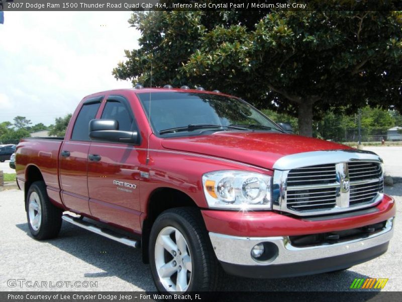 Inferno Red Crystal Pearl / Medium Slate Gray 2007 Dodge Ram 1500 Thunder Road Quad Cab 4x4