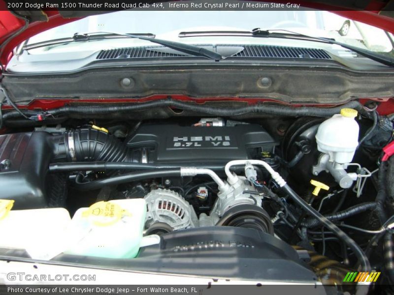 Inferno Red Crystal Pearl / Medium Slate Gray 2007 Dodge Ram 1500 Thunder Road Quad Cab 4x4