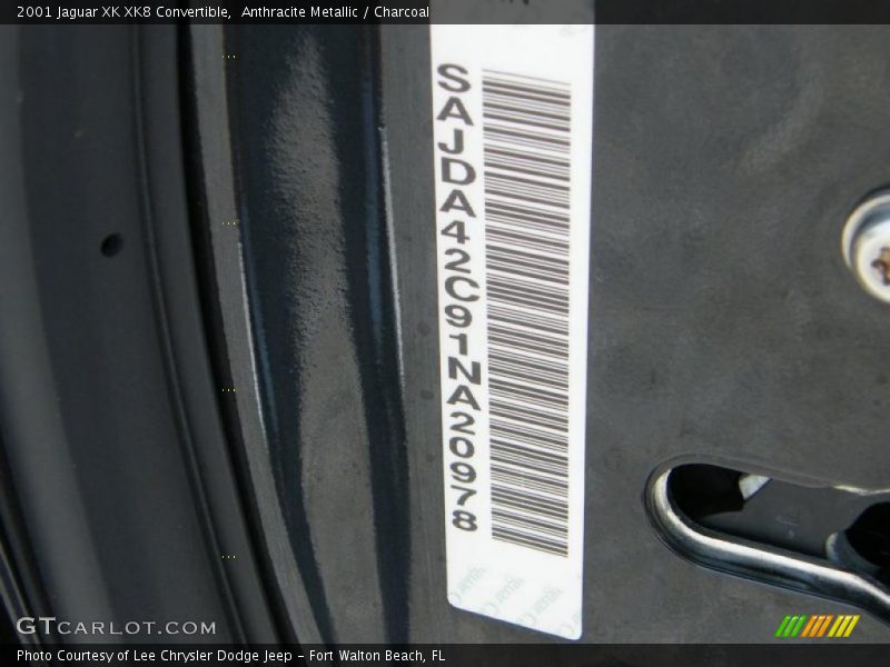 Anthracite Metallic / Charcoal 2001 Jaguar XK XK8 Convertible
