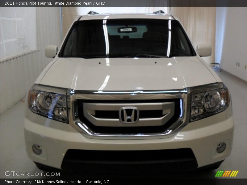 White Diamond Pearl / Gray 2011 Honda Pilot Touring