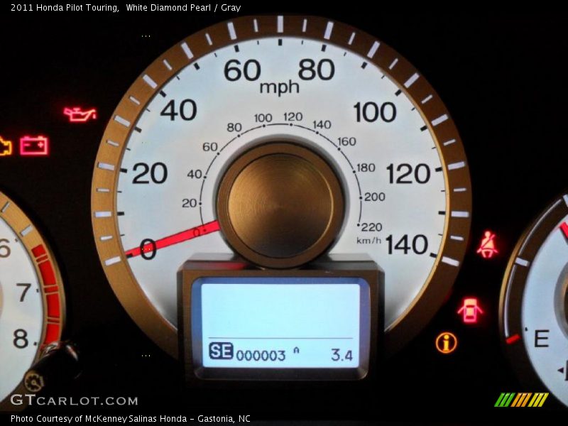 White Diamond Pearl / Gray 2011 Honda Pilot Touring