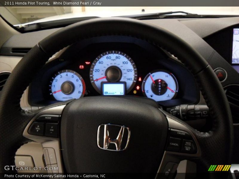 White Diamond Pearl / Gray 2011 Honda Pilot Touring