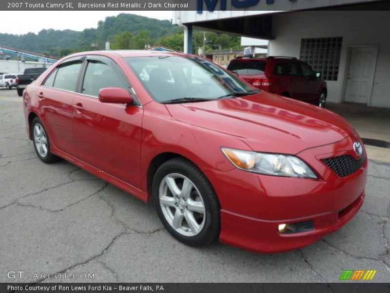 Barcelona Red Metallic / Dark Charcoal 2007 Toyota Camry SE