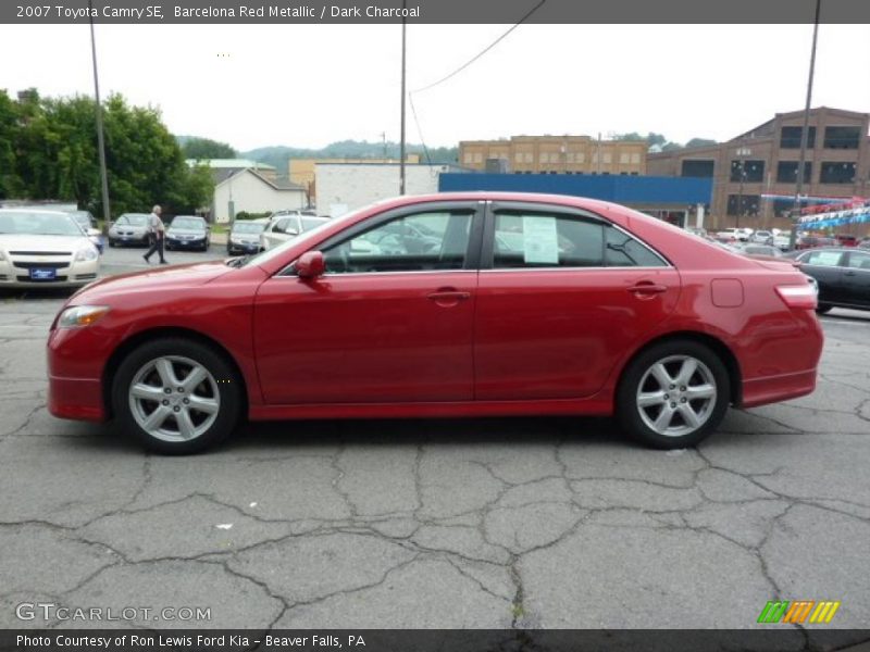 Barcelona Red Metallic / Dark Charcoal 2007 Toyota Camry SE