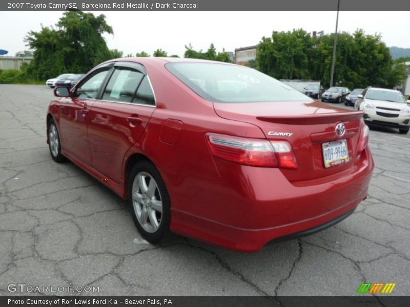 Barcelona Red Metallic / Dark Charcoal 2007 Toyota Camry SE