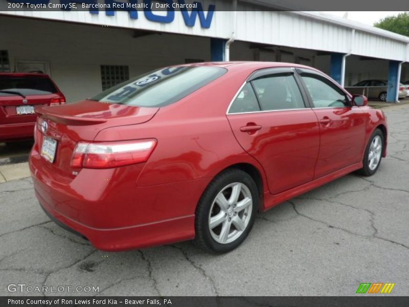 Barcelona Red Metallic / Dark Charcoal 2007 Toyota Camry SE
