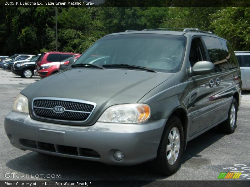 Sage Green Metallic / Gray 2005 Kia Sedona EX